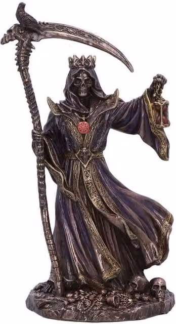 Nemesis Now Deathly Crown King Skeletal Reaper Figurine, Multicolour, Height: 21.3 cm