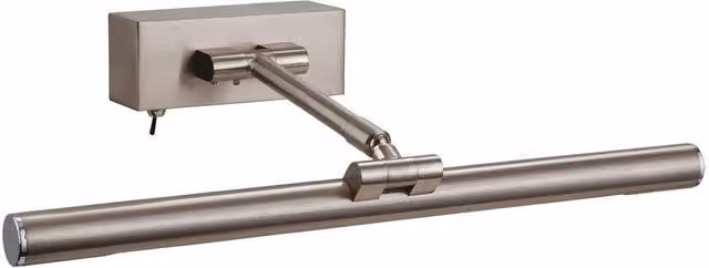 Netlighting Picture 1 Light Wall Light 8W T5 in Brushed Steel Grey