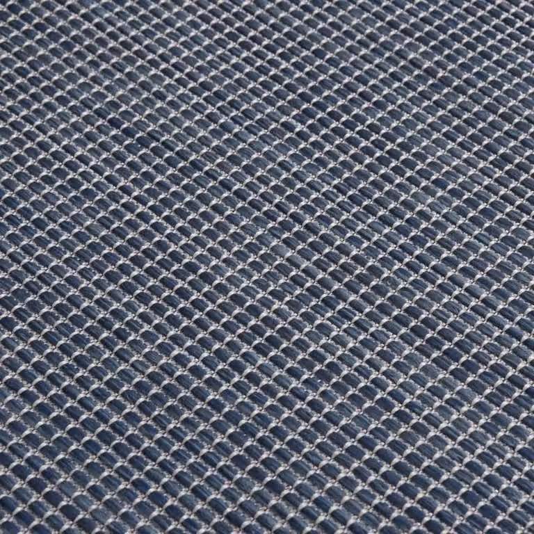 Berkfield Home Blue Outdoor Flatweave Round Rug, Diameter: 120 cm