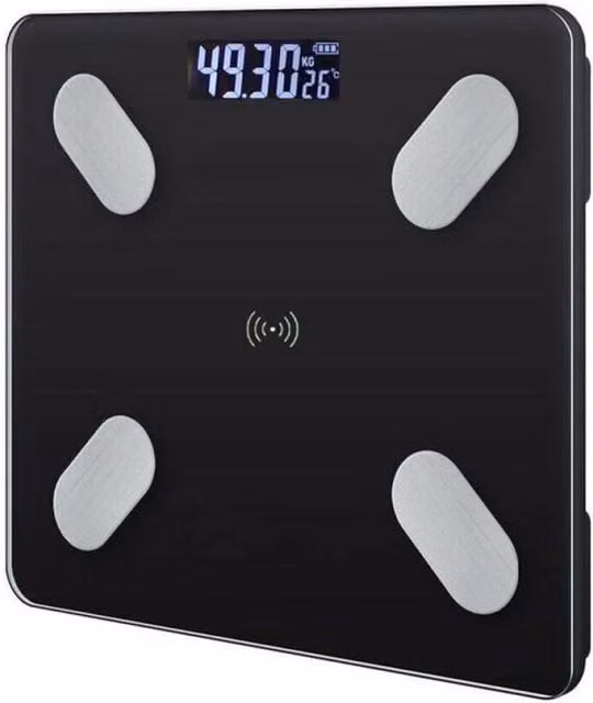 NESTLUNE Bluetooth Smart Digital Body Fat and BMI Scale in Black