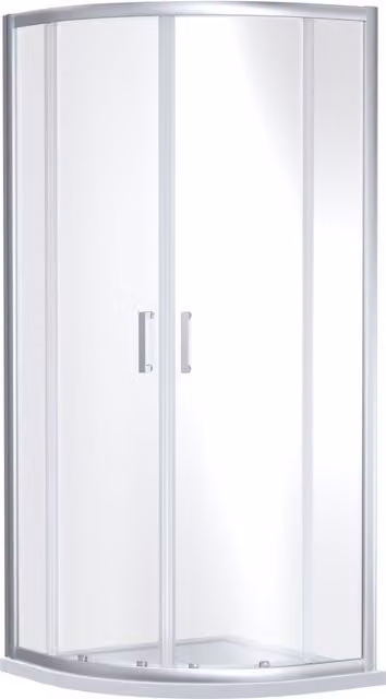 Balterley 6mm Glass Quadrant Corner Shower Enclosure, Silver, H 190 cm x W 80 cm x D 80 cm