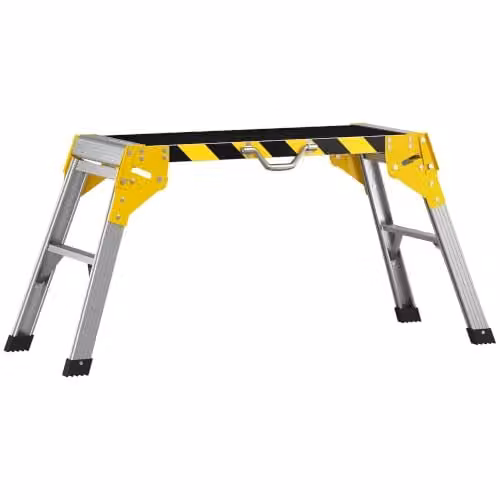 HOMCOM Foldable Aluminium Heavy Duty Work Bench in Black, W/D/H: 110 x 32 x 50 cm