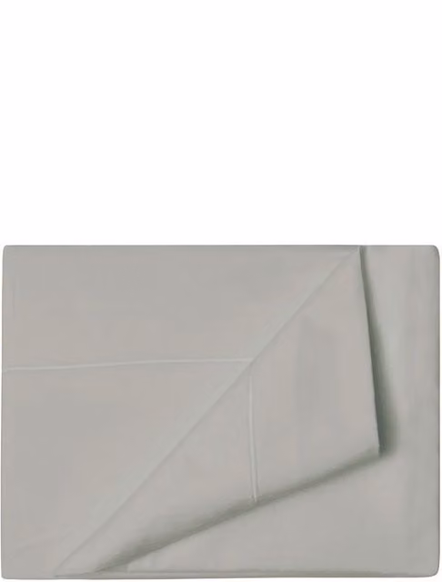 Belledorm Egyptian Cotton 400 Thread Count Mako Satin Flat Sheet in Light Grey, W/D/H: 200 x 200 cm