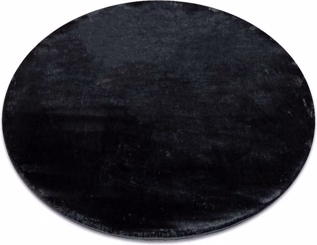 RugsX Viscose Round Rug in Grey and Black, Diameter: 200 cm