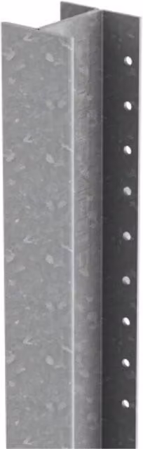 Snowdon Timber Products Ltd Durapost Classic Galvanised Steel U-Profile Fence Post, Silver, Pack of 2, Length: 3.0 m, Width: 4.8 cm, Depth: 4.8 cm