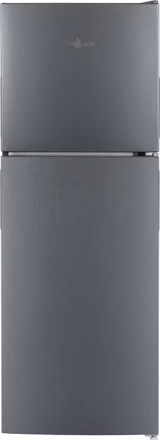 Willow Freestanding Top Mount Fridge Freezer in Grey with LED Interior Light and Glass Shelving