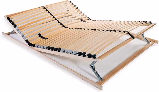 Berkfield Home Brown 7-Zone Slatted Bed Base with 28 Beech and Birch Slats W: 140 cm, L: 200 cm