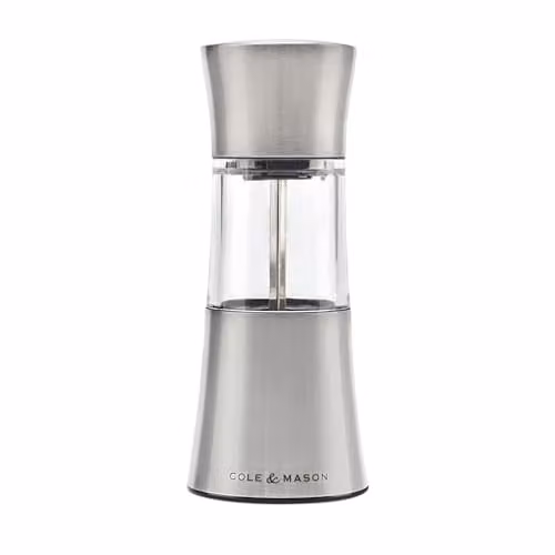 Cole & Mason Stadhampton Chilli and Spice Mill in Silver Stainless Steel, Height: 16.5 cm