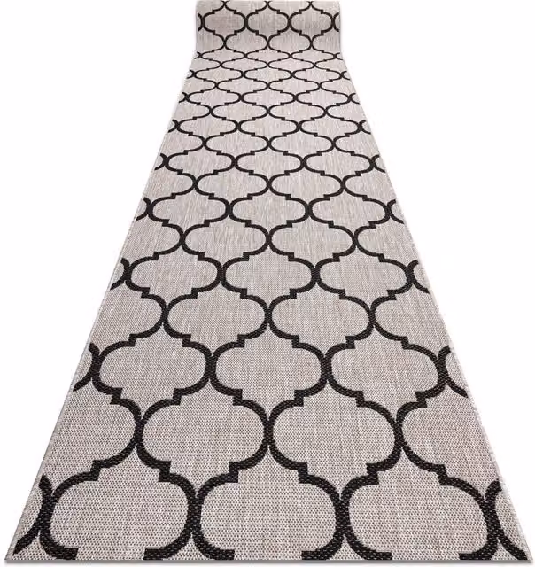 RugsX Floorlux Moroccan Runner in Grey, W/D/H: 70 x 260 cm
