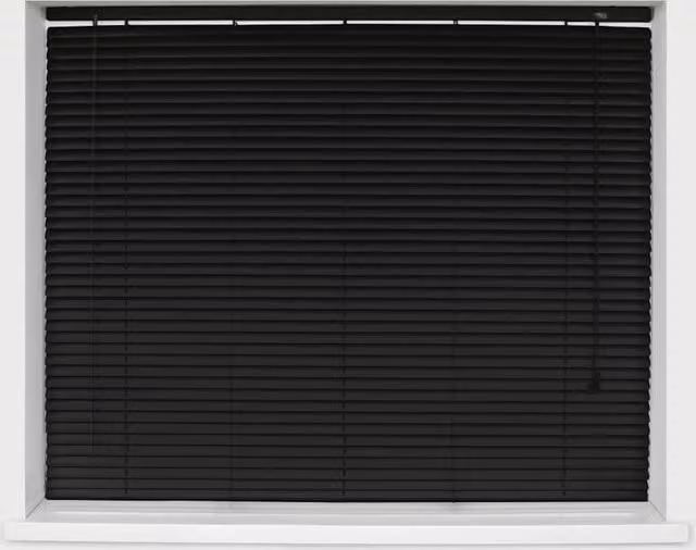 Blinds Outlet Aluminium Venetian Blinds in Black, Width: 195 cm, Drop: 150 cm