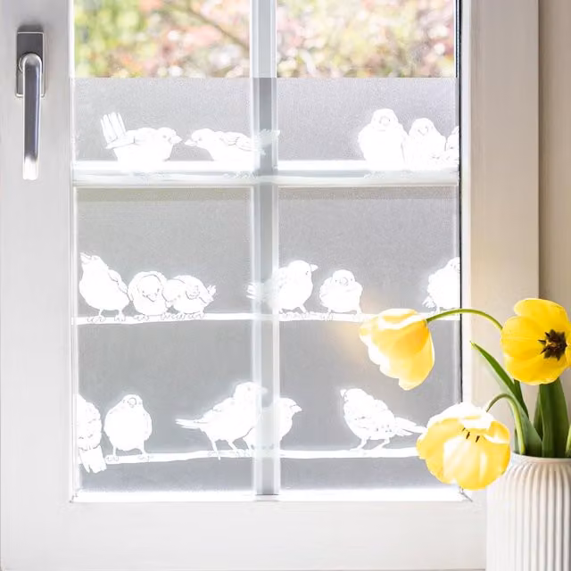 dc fix Filippa Premium Static Cling Window Vinyl Wrap, White