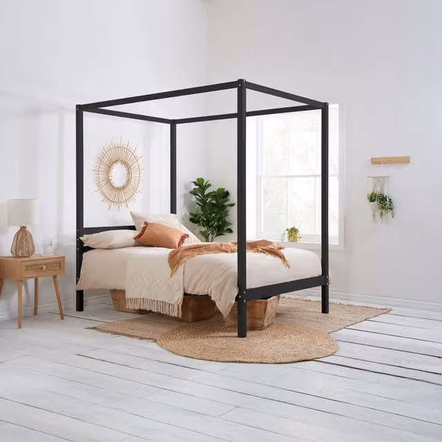 Birlea Mercia Four Poster King Bed in Black