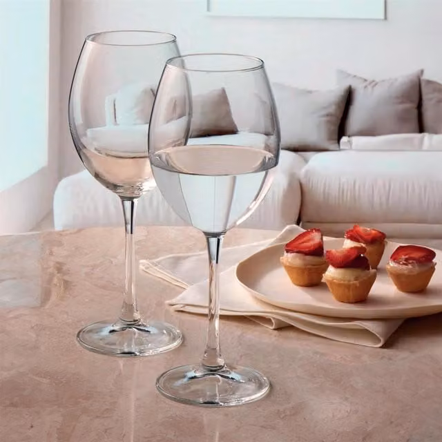Pasabahce Transparent Wine Glasses, 615 ml, Pack of 12