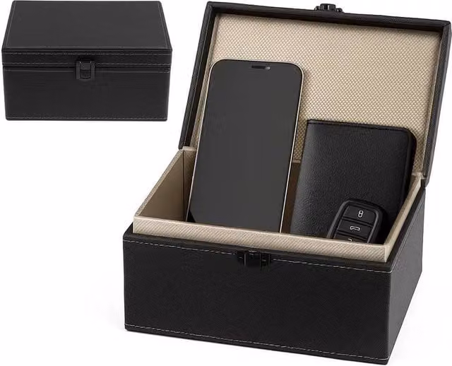 FLAVORA Black Car Key Signal Blocker Cage Shielding Device