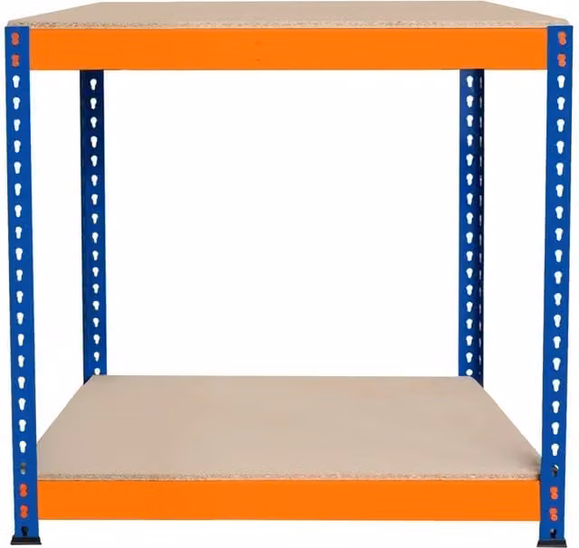 Monstershop S-Rax 2 Tier Workbench in Orange, W/D/H: 90 x 45 x 90 cm