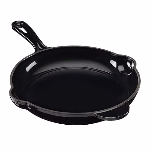 Cooks Professional Black Enamelled Cast Iron 26cm Frying Pan