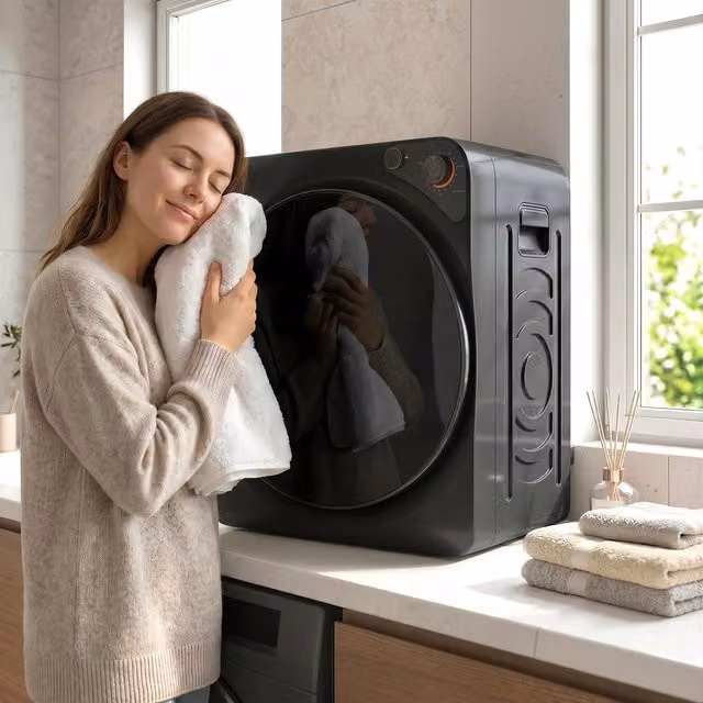 HOMCOM 5kg Vented Compact Tumble Dryer, Black