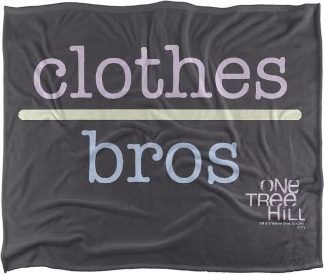 Warner Bros. One Tree Hill Clothes Over Bros 2 Super Soft Silky Touch Throw Blanket, Extra Large, Grey and Multicolour