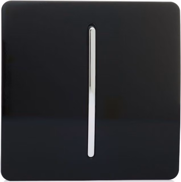 Trendi Modern Auto Retractive Doorbell Switch in Black and Silver