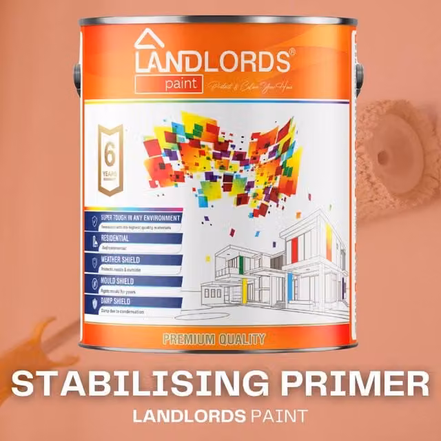 Landlords Paint Water Based Stabilising Bonding Primer, 10 l, Transparent