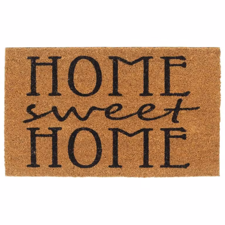 Berkfield Home Rectangular Coir Door Mat in Brown, W: 75 cm, D: 45 cm