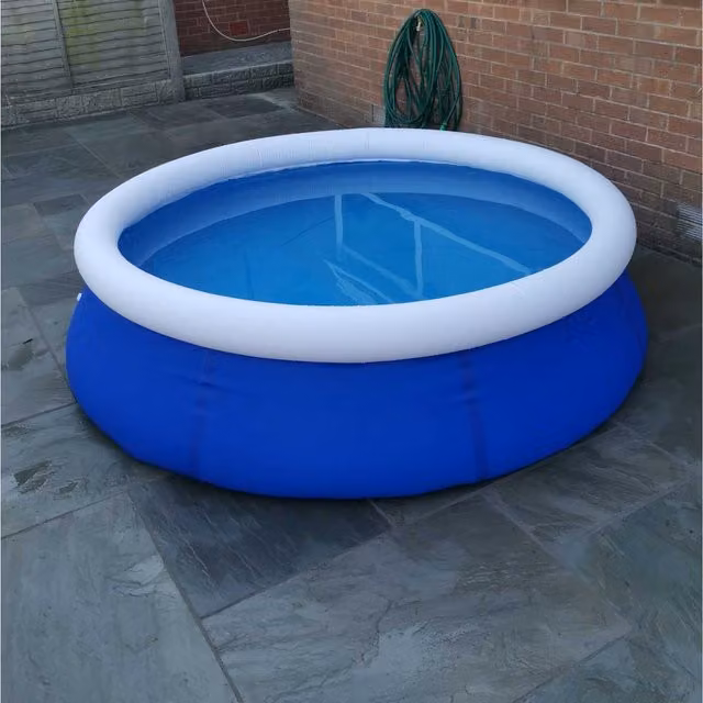Samuel Alexander Quick Up Round Inflatable Family Paddling Pool, Blue, Diameter: 240 cm, Height: 63 cm