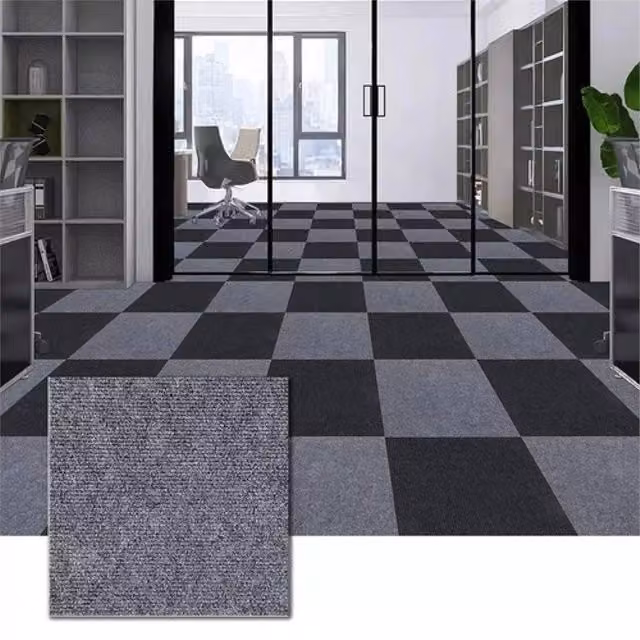 Nordara Grey Heavy Duty Commercial Office Carpet Tiles, 5m2