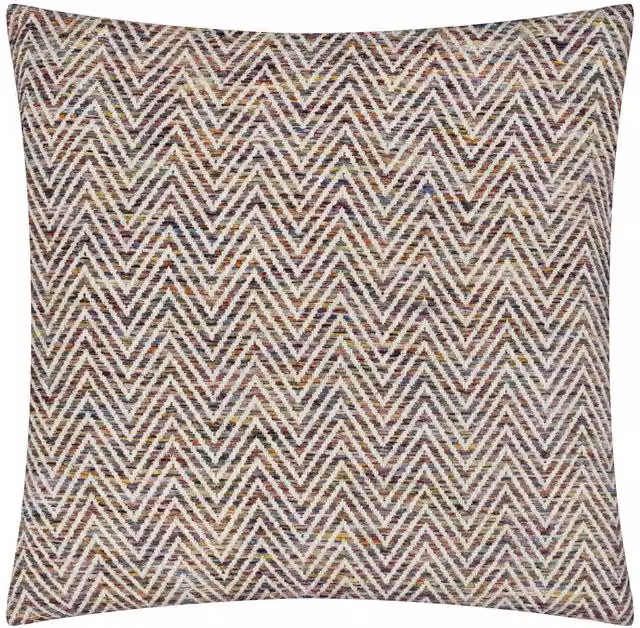 Make it a Home Square Twill Woven Cushion in Heather Grey and Purple with Feather and Polyester Filling