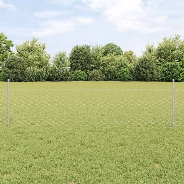 Berkfield Home 5-Piece Galvanised Steel U-Channel Fence Posts in Silver, Height: 60 cm