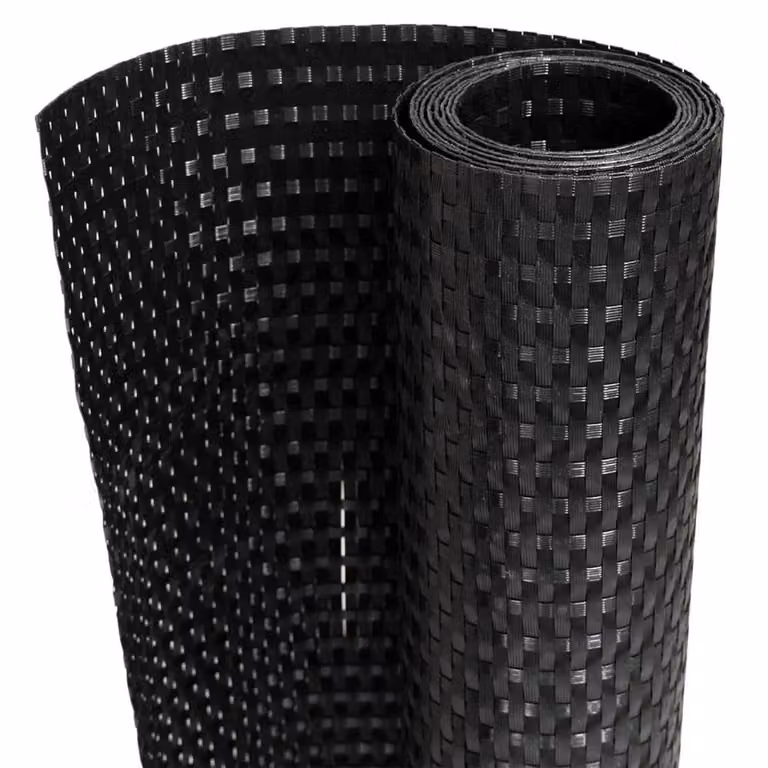 Berkfield Home Black Poly Rattan Balcony Screen, W: 1000 cm, H: 80 cm