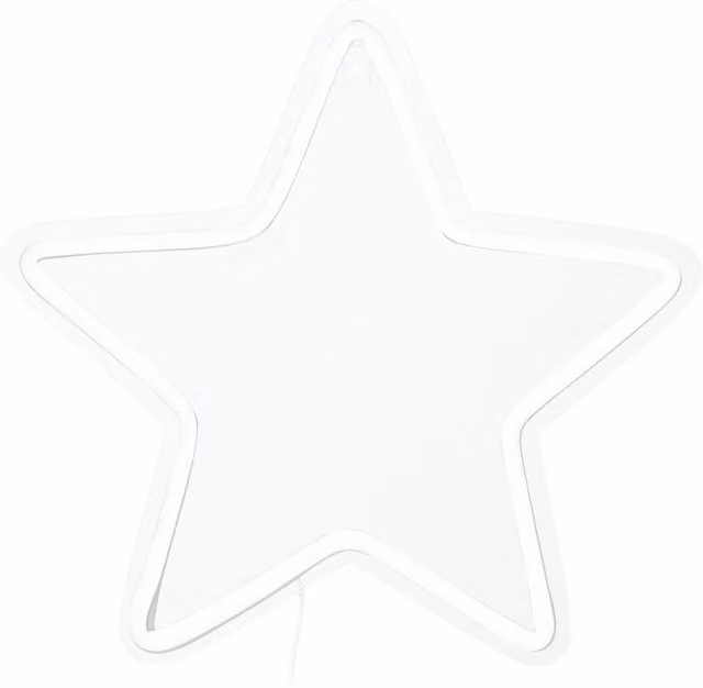 Orsina Neon Star White Wall Light for Kids Bedrooms and Nurseries