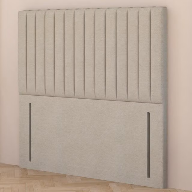 Somnior Beds Ltd Verona Tweed Fabric 54" Floor Standing Upholstered Headboard in Beige and Yellow