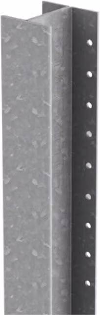 Durapost Classic Galvanised Steel U-Profile In-Ground Fence Post, Silver, Pack of 2, L: 300 cm, W: 4.8 cm