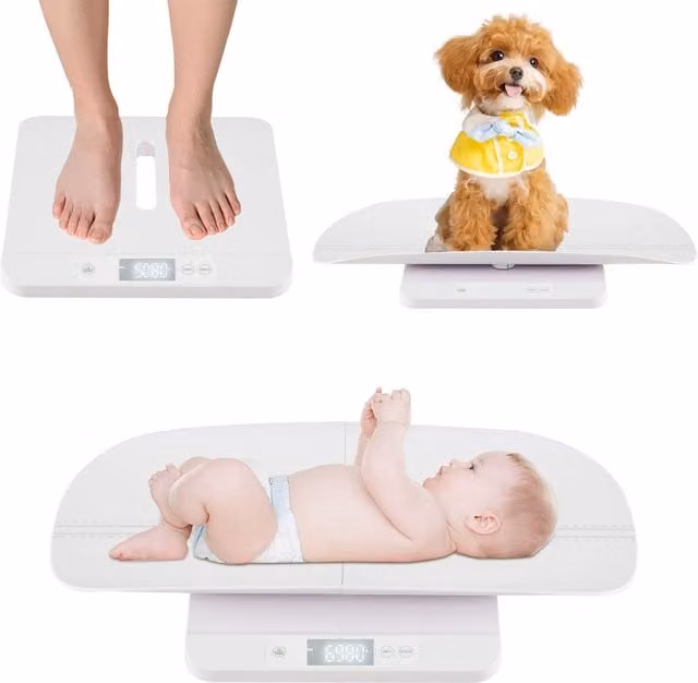 Costway Baby Weight Scale with Detachable Tray in White