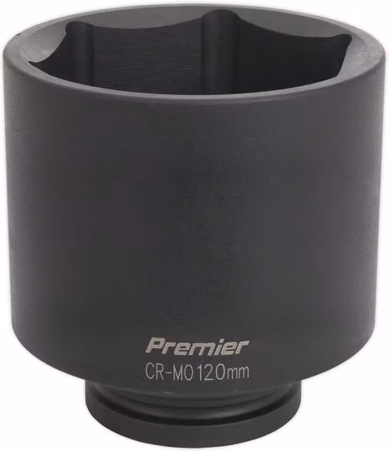 Loops 120mm Forged Deep Impact Socket, 1 Inch Sq Drive, Chrome Molybdenum, Black/Multicolour