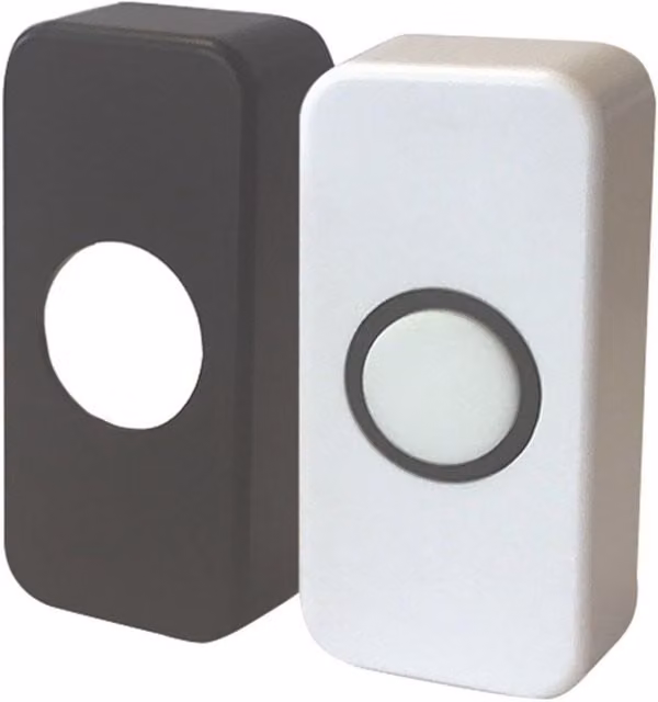 Deta Vimark Wired Mains Doorbell Bell Push with Black and White Covers