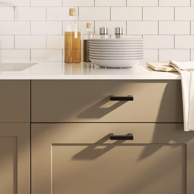 Berkfield Home 20 Pack Matt Black Stainless Steel Bar Cabinet Handles