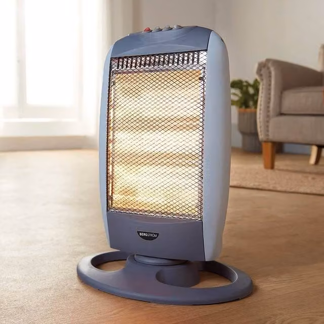 Coopers of Stortford Grey Infrared Halogen Heater Pack of 2, W: 26 cm, D: 9 cm, H: 48 cm