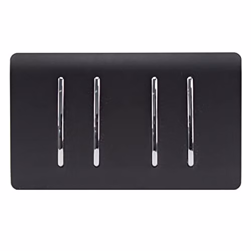 Trendi Black Flush Mains Switch