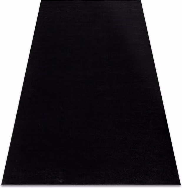 RugsX Softy Black Rectangular Rug, W: 280 cm, D: 370 cm