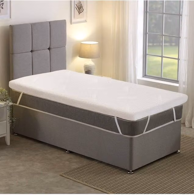 Starlight Beds Warmer Extreme 3 Inch Memory Foam Mattress Topper in White, Small Single