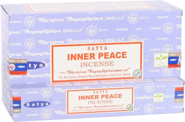 Satya Inner Peace Floral Incense Sticks, 12 Pack, Purple