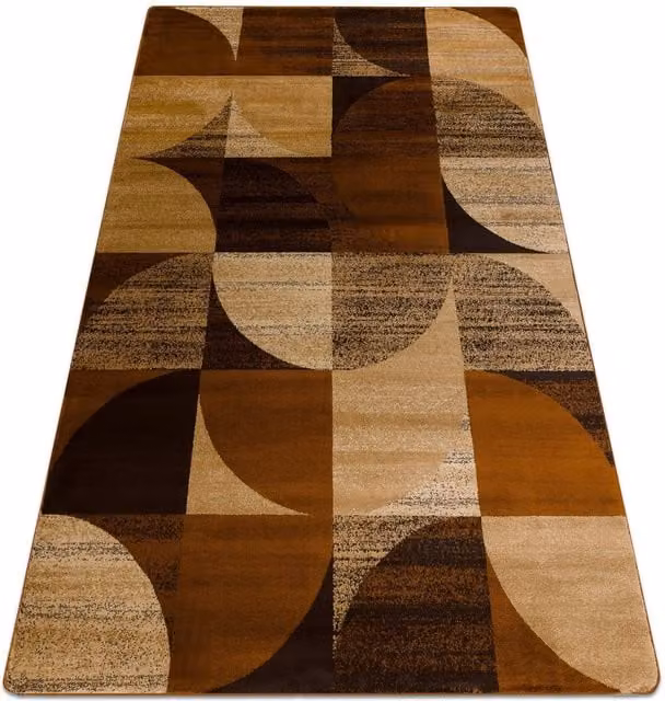 RugsX Royal Abstract Retro Rug in Brown, W: 400 cm, D: 300 cm