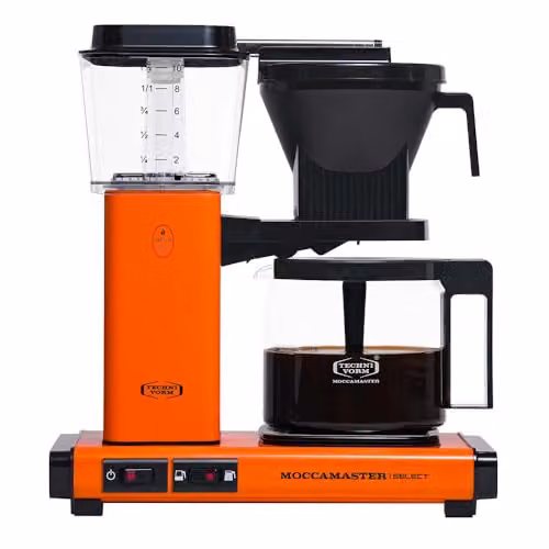 Technivorm Moccamaster KBG Select Filter Coffee Machine, Orange, 1.25 l
