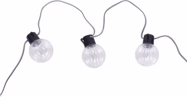 KDMD LED Marquee Sphere String Lights with 10 Warm White Bulbs, 3.2m Length