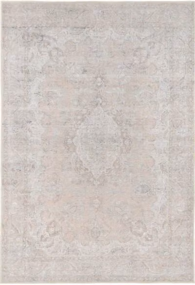 Kukoon Beige Distressed Abstract Vintage Rug, Non-Slip and Washable, W: 200 cm, D: 290 cm