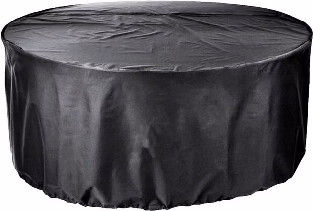 Cozy Bay EZBreathe Black Polyester Round Patio Set Cover for 6-8 Seats