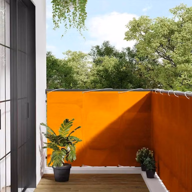 Berkfield Home Versatile Balcony Screen, Orange, W: 120 cm, H: 1000 cm, 100% Polyester Oxford