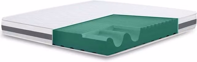 The White Stone Antibacterial Waterfoam Mattress in White, W/D/H: 145 x 180 x 16 cm