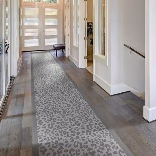 runrug Soft and Luxurious Hallway Runner Rug in Grey, W: 70 cm, L: 360 cm